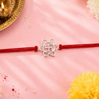 925 Sterling Silver Swastik Rakhi for Brother