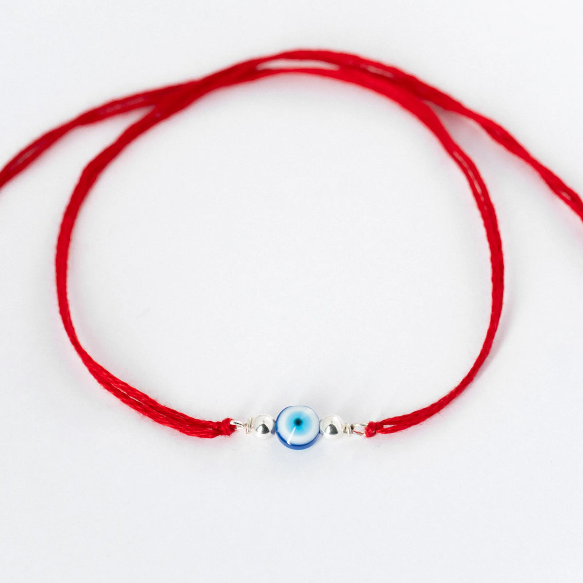 925 Sterling Silver Round Evil Eye Rakhi for Brother