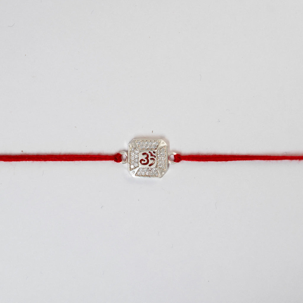 925 silver om rakhi