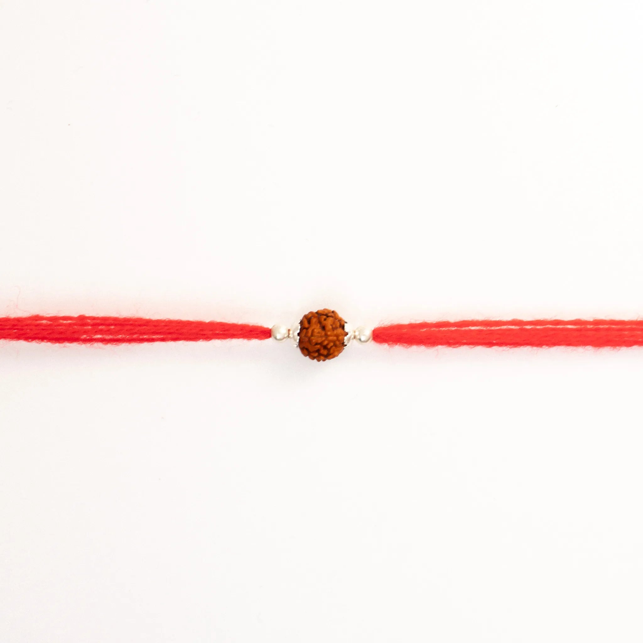  Silver Single Rudraksha Rakhi