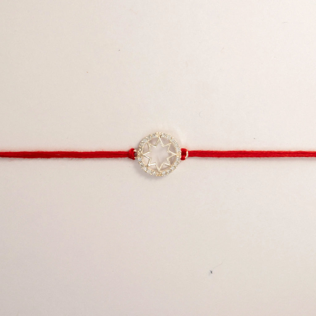 925 Sterling Silver Star Rakhi for Brother