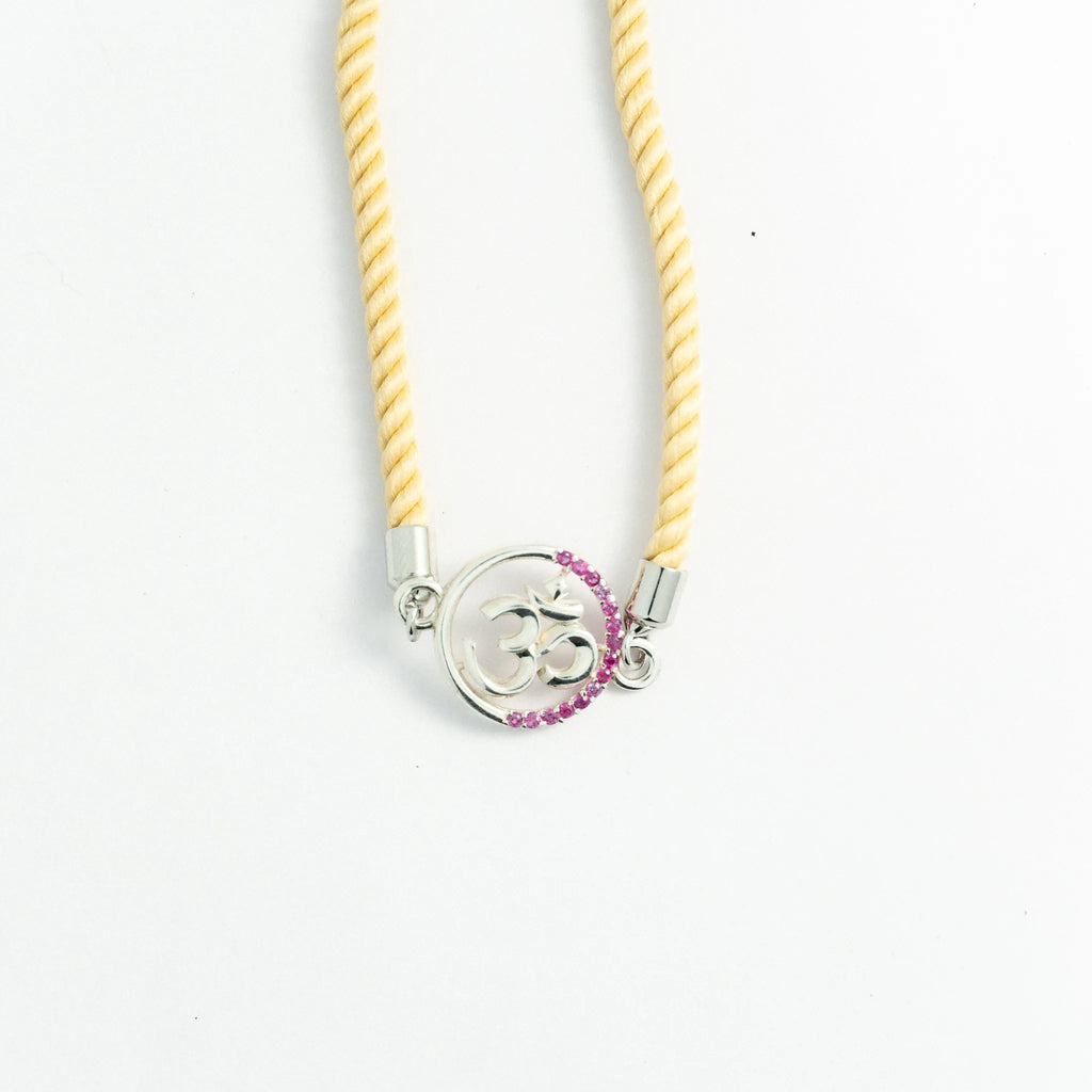 Om Premium Sterling Silver Rakhi