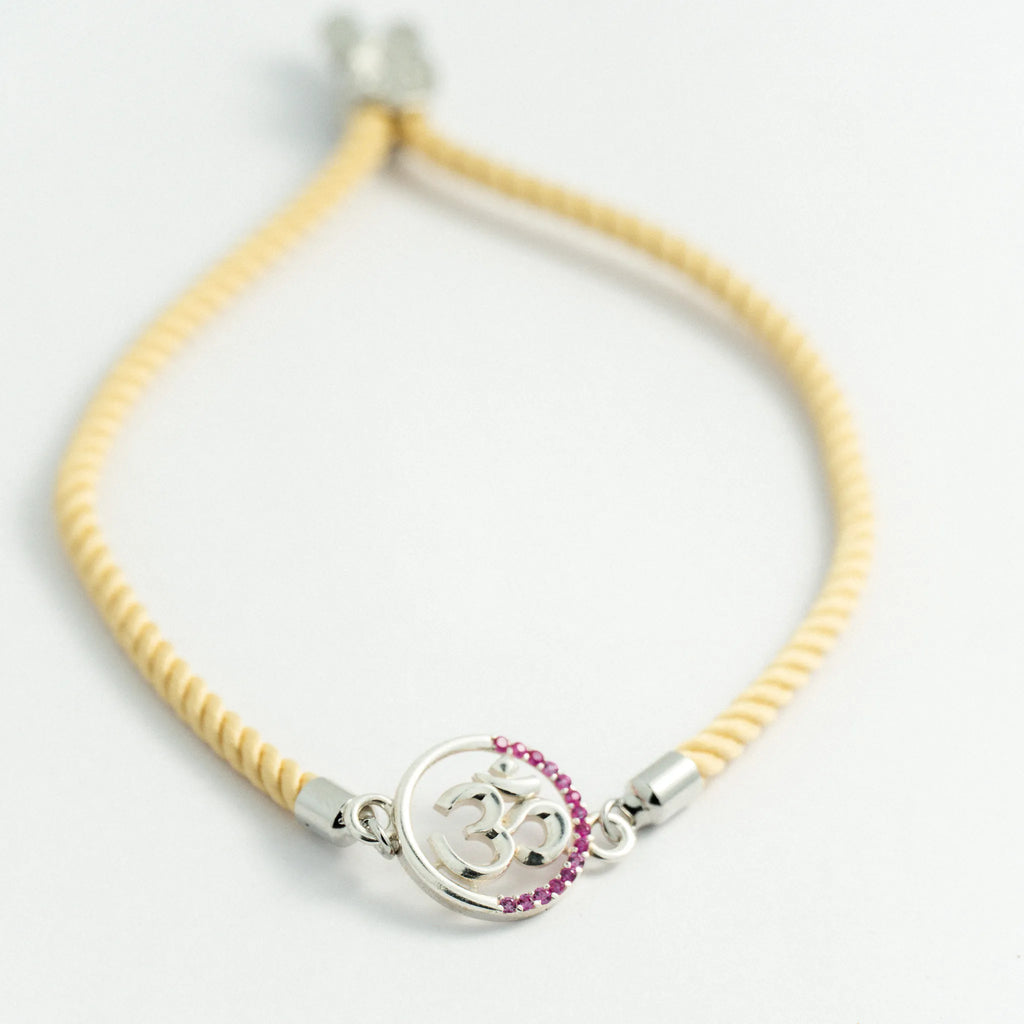 Om Premium Sterling Silver Rakhi