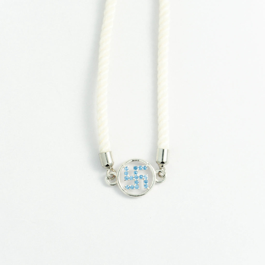 Swastik 925 Silver Premium Rakhi