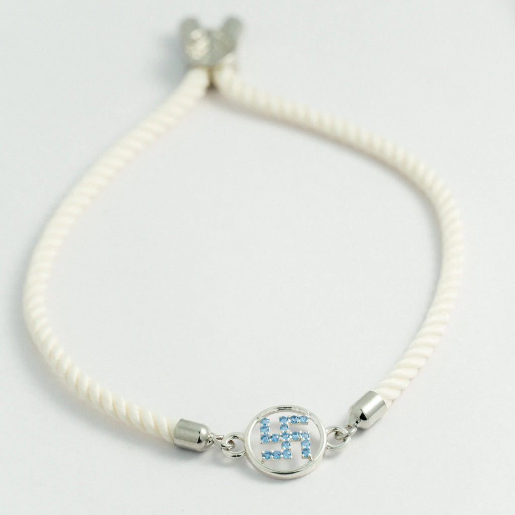 Swastik 925 Silver Premium Rakhi