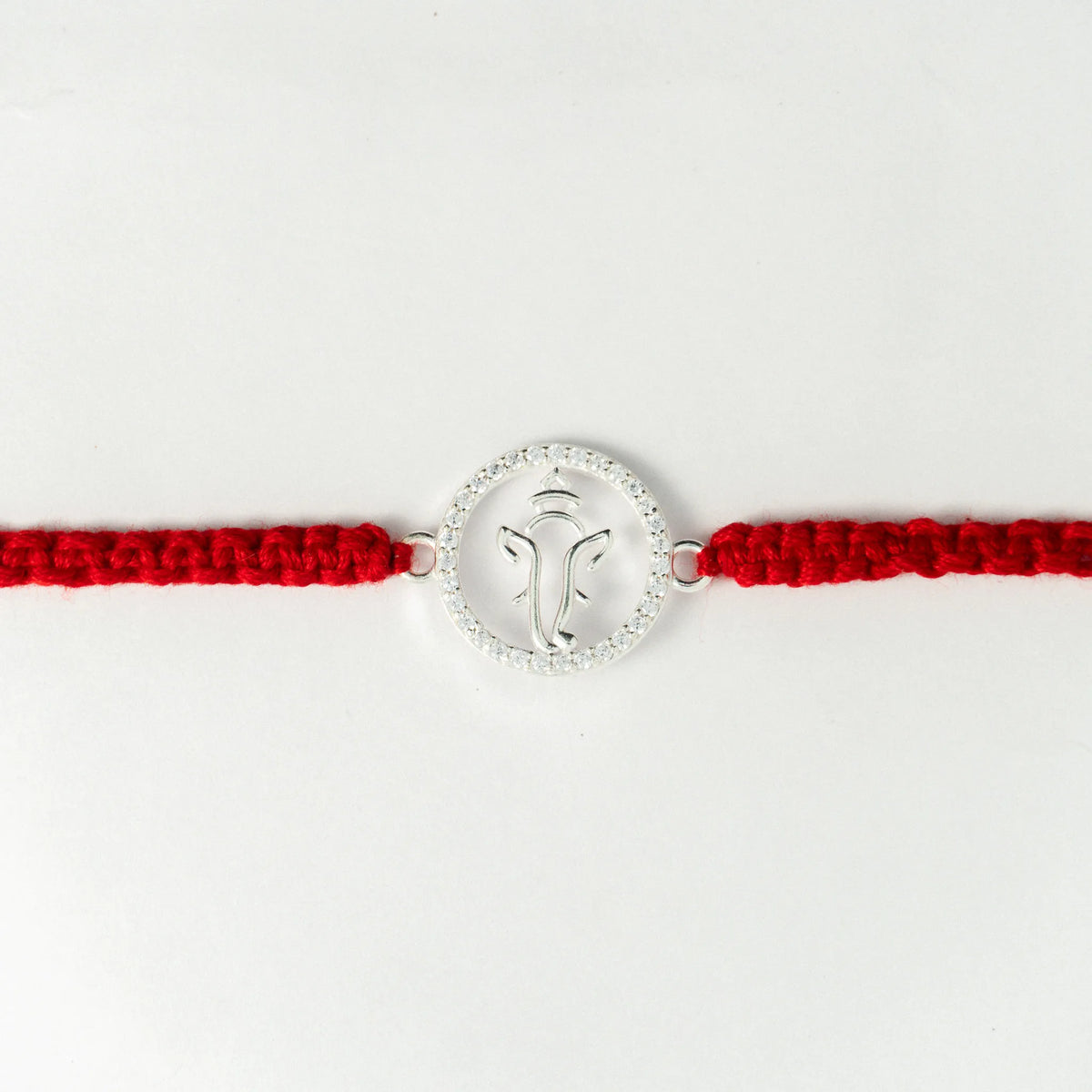 Silver Ganesha Rakhi for Brother 
