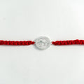Silver Shiv Rakhi for Brother with Handcrafted Red Thread