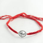 Silver Shiv Rakhi for Brother with Handcrafted Red Thread