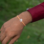 Silver Ganesha Om Rakhi for Brother