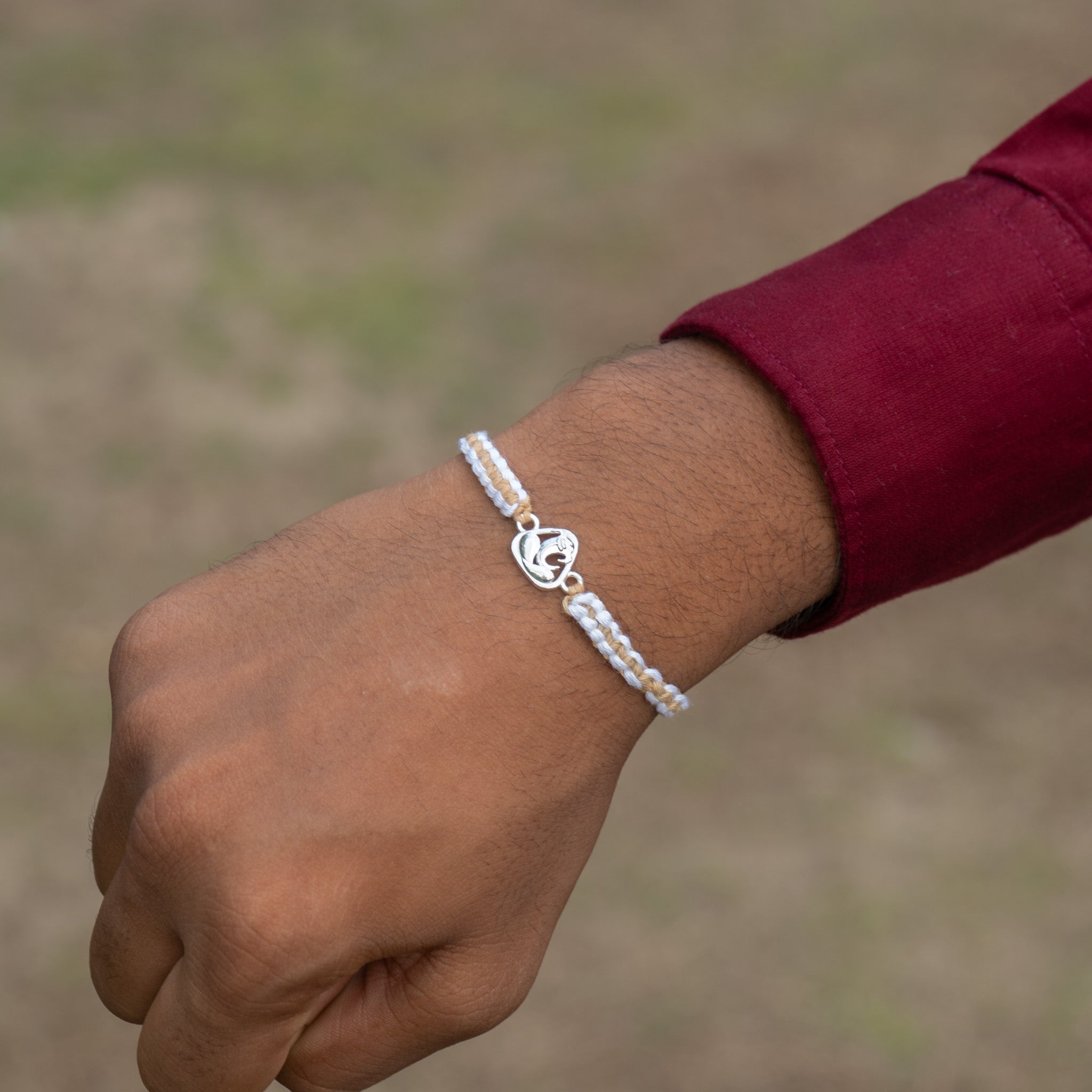 Silver Lord Ganesha Rakhi for Brother