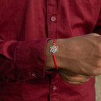 925 Silver Swastik Rakhi For Brother