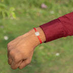 925 Sterling Silver Lotus Om Rakhi