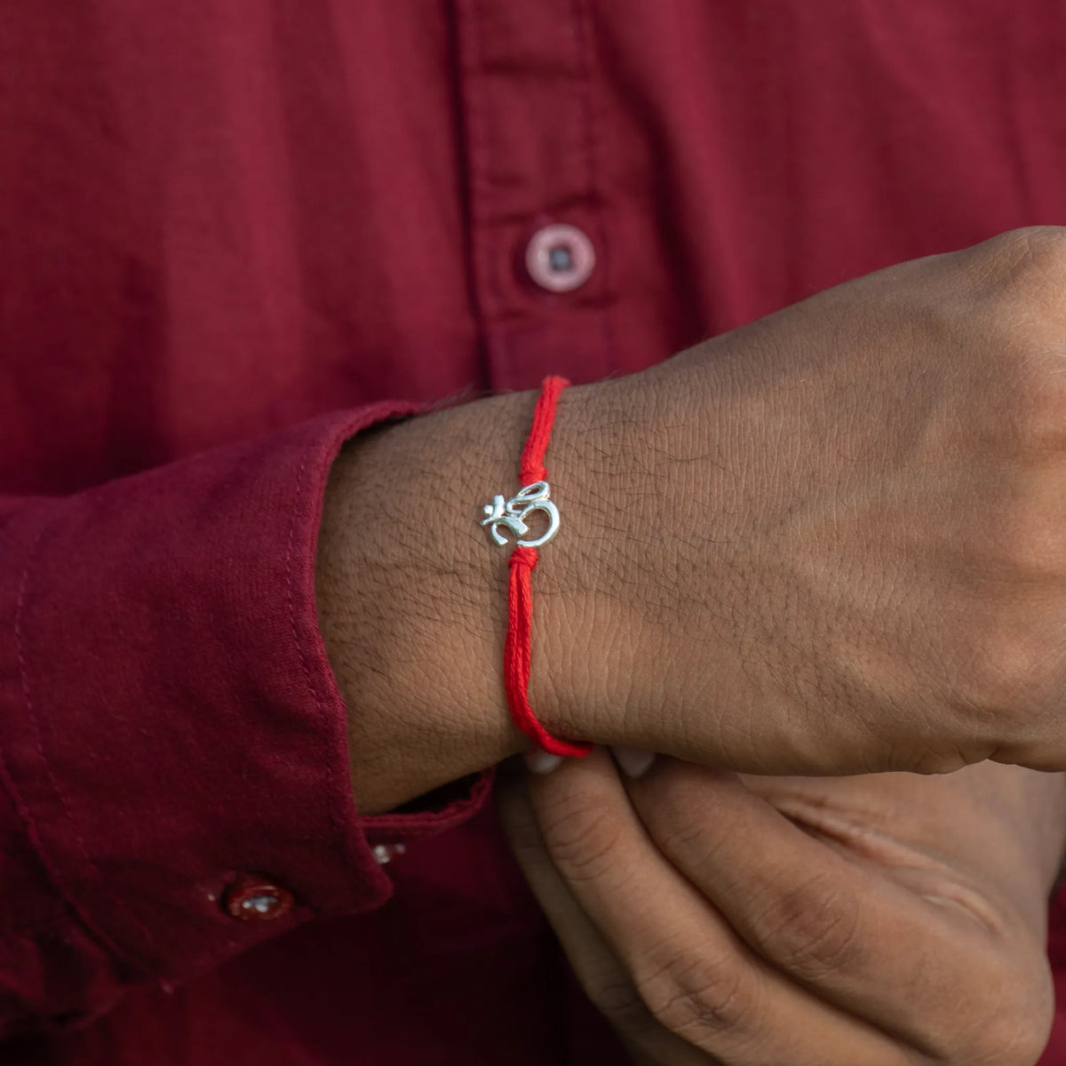 925 Silver Om Rakhi For Brother
