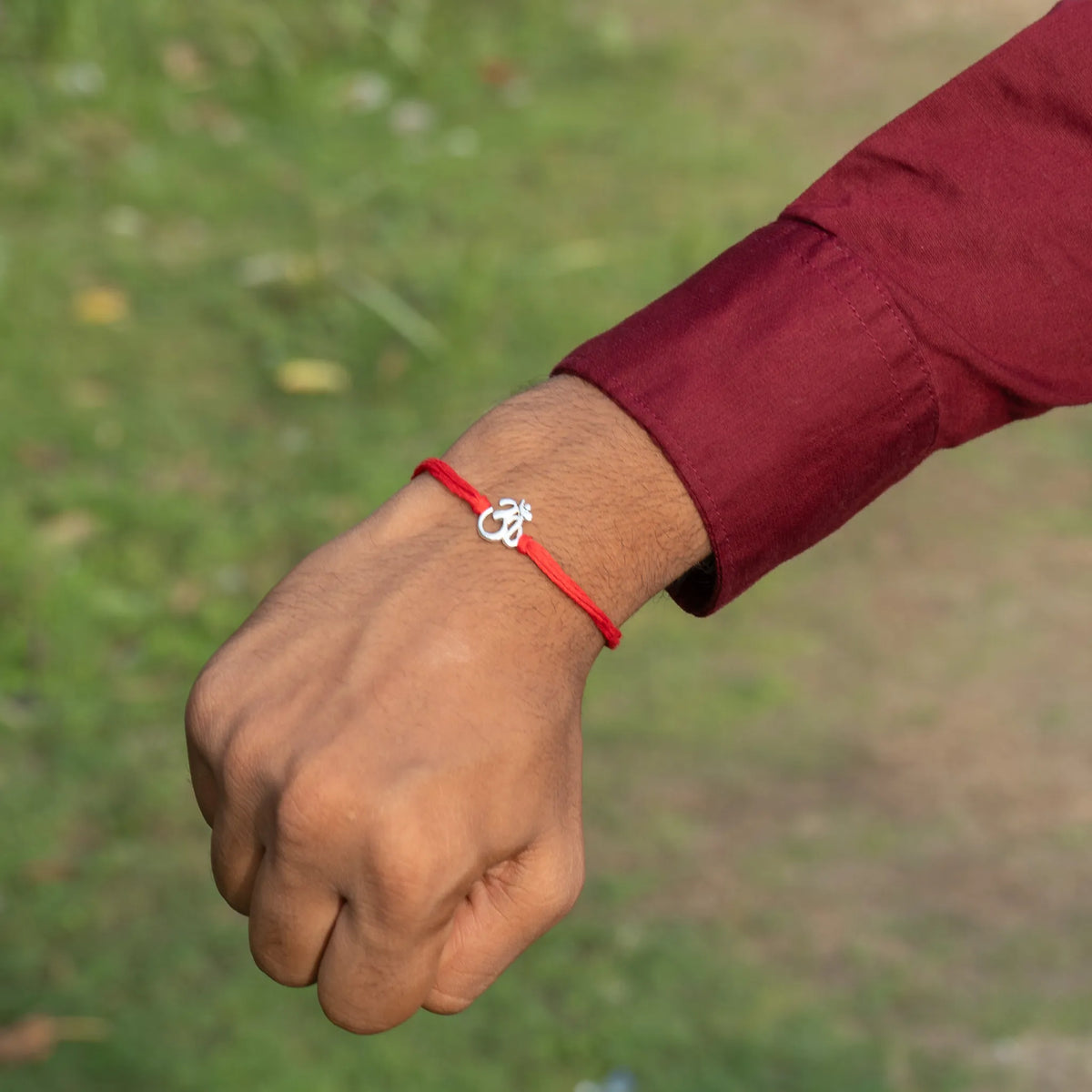 925 Silver Om Rakhi For Brother
