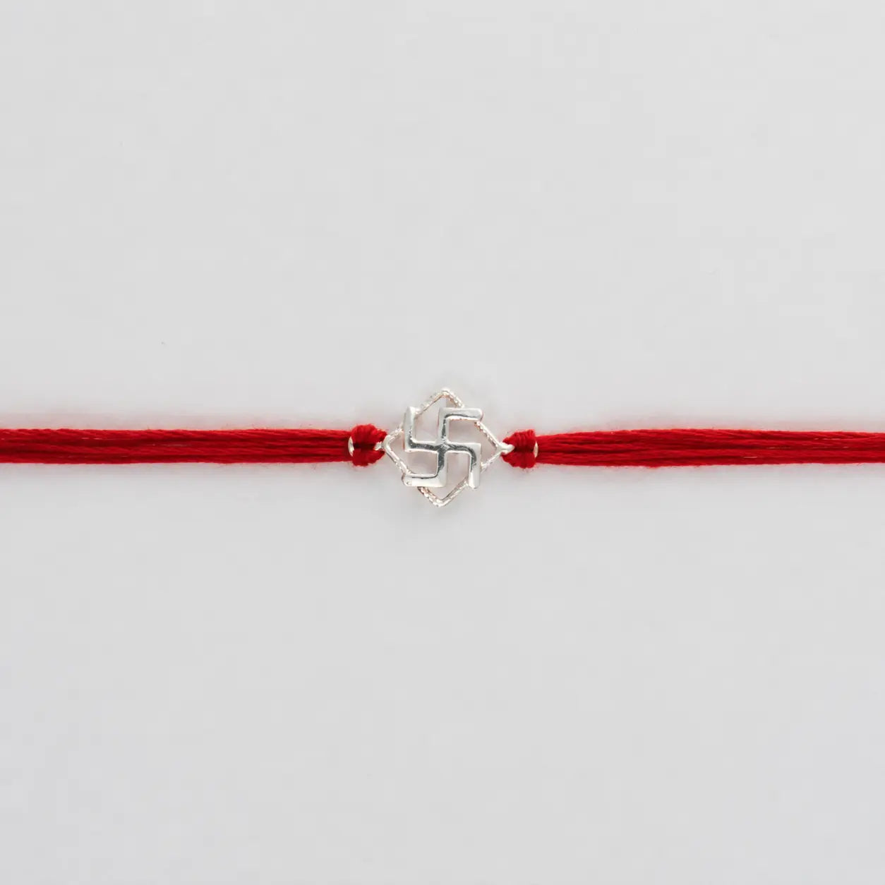 925 Sterling Silver Swastik Rakhi for Brother