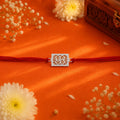 Floral Square Sterling Silver Rakhi for Brother