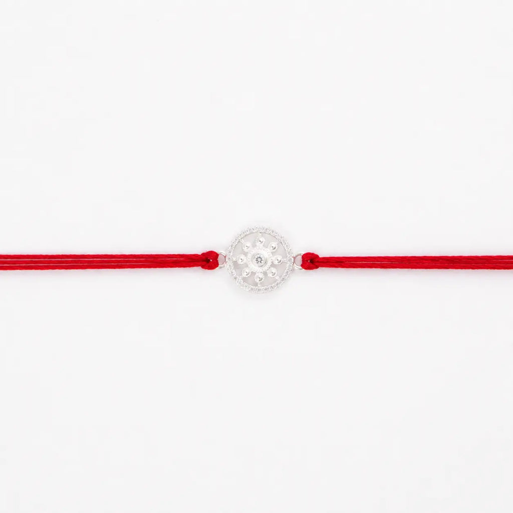 925 Sterling Silver Floral Rakhi for Brother 
