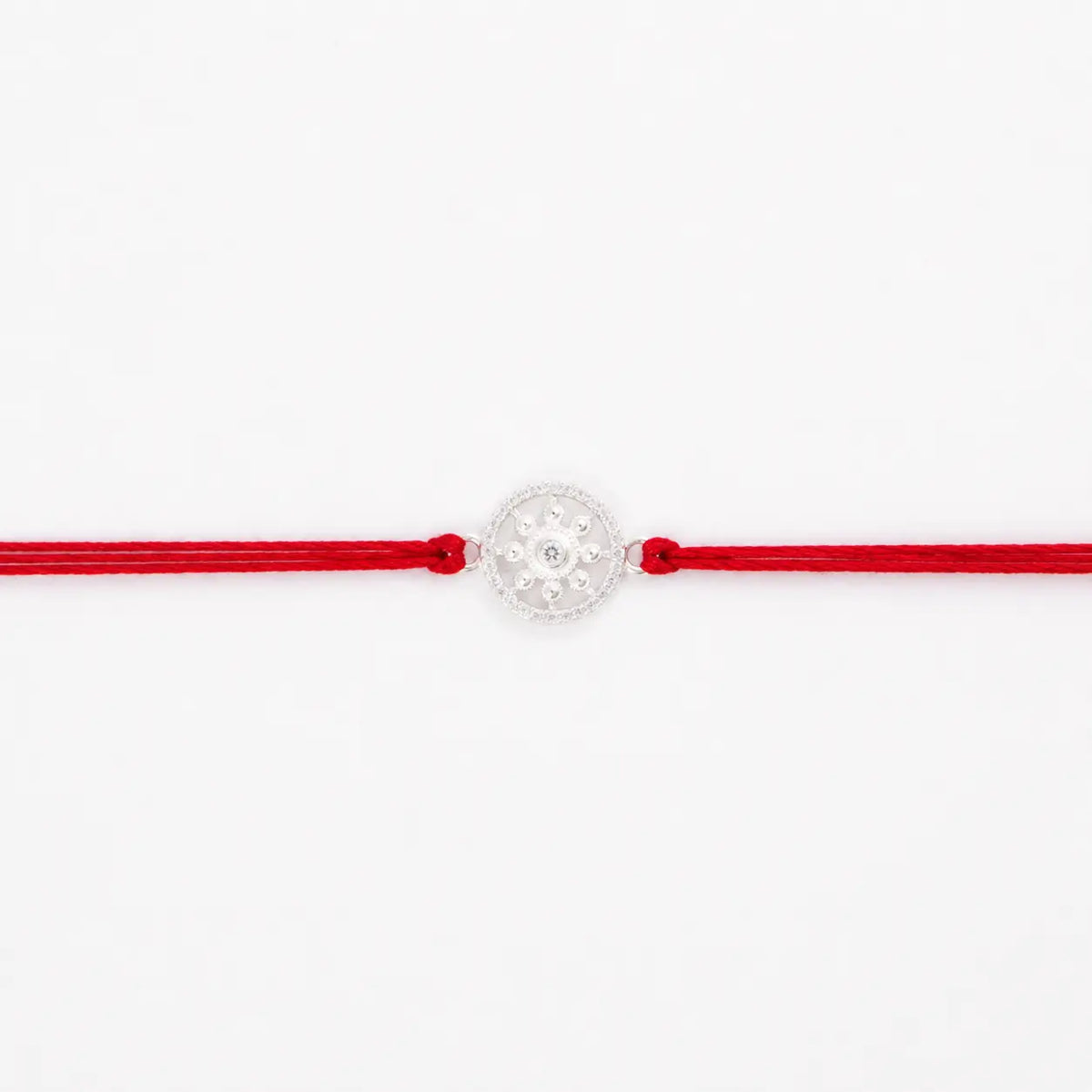 925 Sterling Silver Floral Rakhi for Brother 