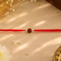  Silver Single Rudraksha Rakhi