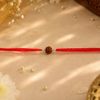  Silver Single Rudraksha Rakhi