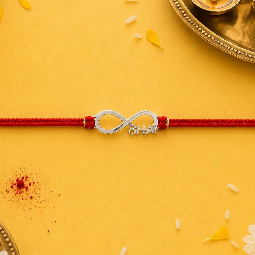 Infinity Silver Rakhi for Brother
