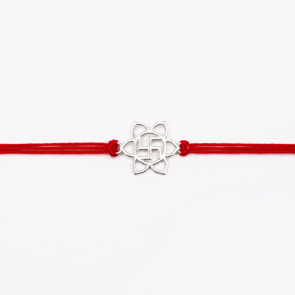 925 Sterling Silver Swastik Rakhi for Brother
