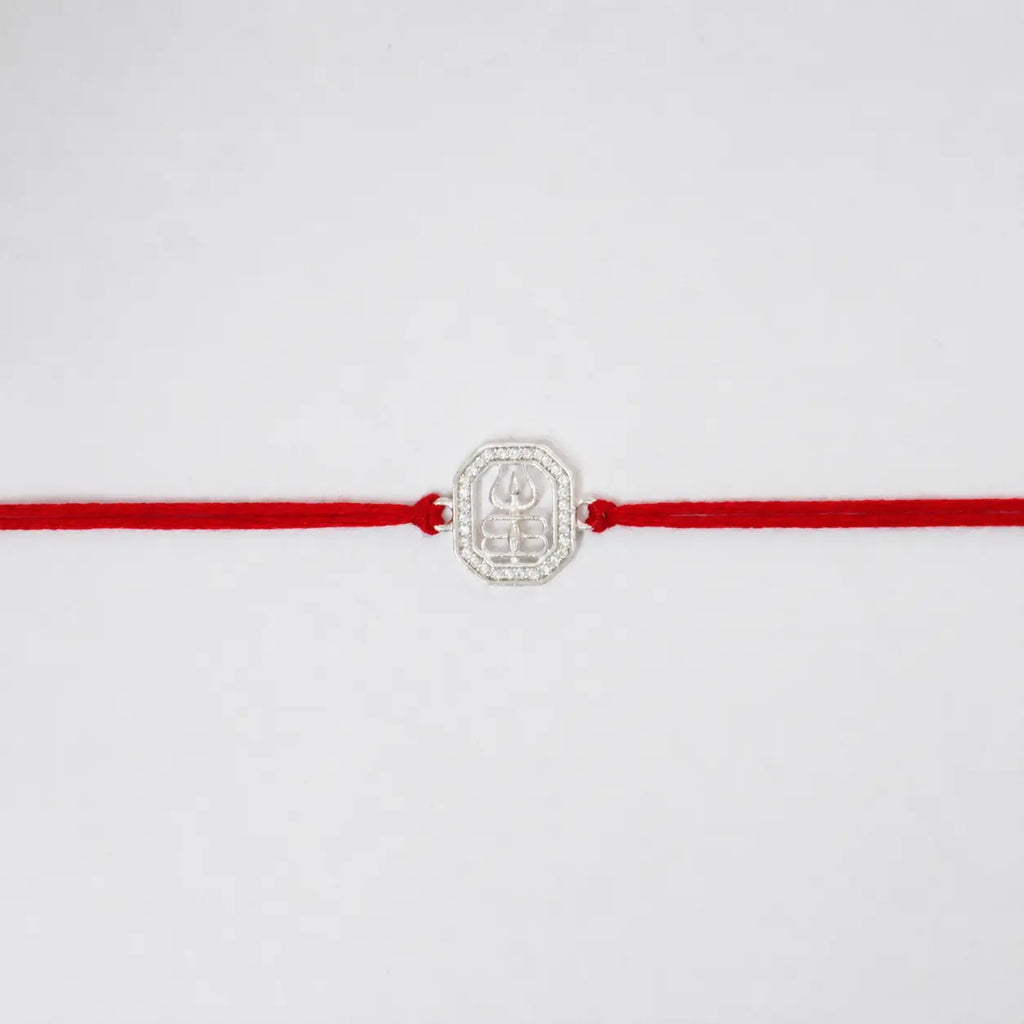 silver trishul rakhi